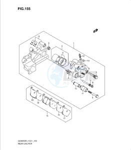 GSXF650 drawing REAR CALIPER (GSX650FUL1 E24)