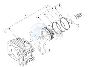 LXV 150 4T USA drawing Cylinder - piston - wrist pin unit