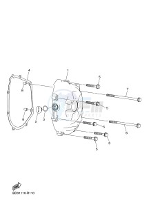 YFM90R YFM09RYXH (BD36) drawing CRANKCASE COVER 1