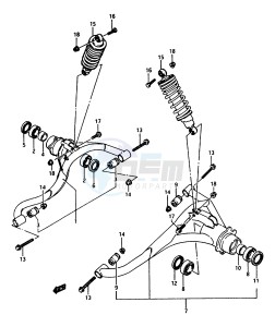 LT-F250 1997 drawing SUSPENSION ARM