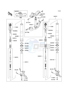 ZX 600 B [NINJA ZX-6RR] (K1) [NINJA ZX-6RR] drawing FRONT FORK