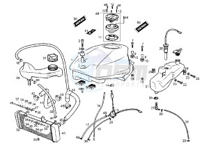 GPR REPLICA RACING EURO2 - 50 cc drawing FUEL AND OIL TANK