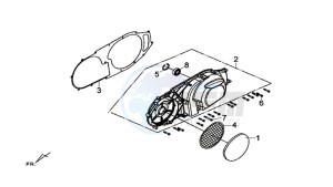 MAXSYM 600 I ABS EXECUTIVE (LX60A3-EU) (E4) (L7-M0) drawing CRANKCASECOVER LEFT