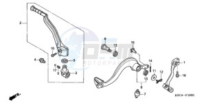 CRF250X9 Europe Direct - (ED / CMF) drawing PEDAL/KICK STARTER ARM