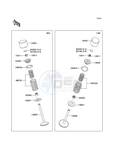 KFX450R KSF450BDF EU drawing Valve(s)