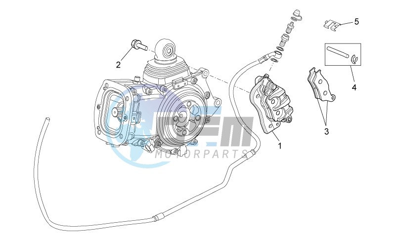 Rear brake caliper