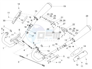 V7 III Anniversario 750 e4 (NAFTA) drawing Exhaust pipe