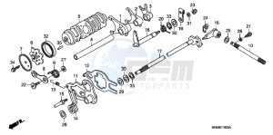 TRX250XB drawing GEARSHIFT DRUM