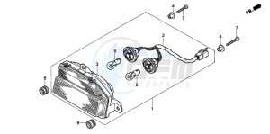 CBR900RR FIRE BLADE drawing TAILLIGHT