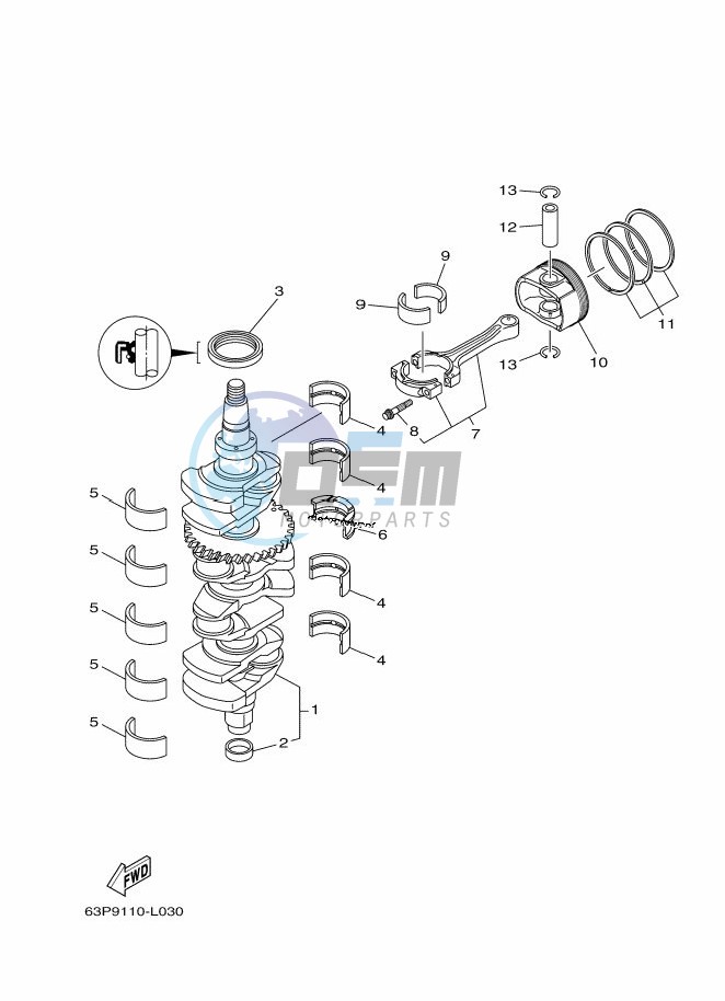 CRANKSHAFT--PISTON