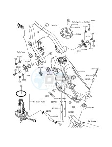 KLX250 KLX250SHF XX (EU ME A(FRICA) drawing Fuel Tank