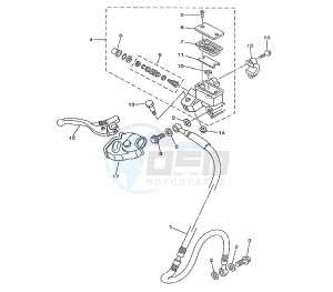 YZ 85 drawing FRONT MASTER CYLINDER