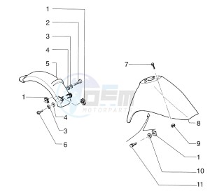 Sfera 125cc drawing Mudguards