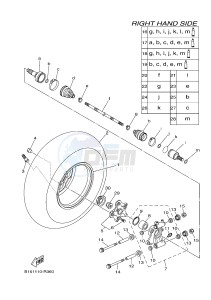 YFM700FWBD YFM70KPXJ KODIAK 700 EPS (B32G) drawing REAR WHEEL 2