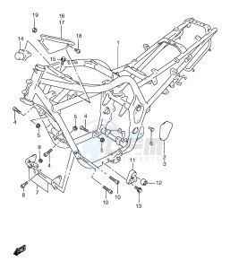 GSF1200 (E2) Bandit drawing FRAME (GSF1200SAV)