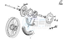 SENDA SM X-TREM - 50 CC 2T EU2 drawing REAR WHEEL