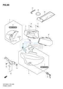 VLR1800 (E2) drawing FRAME COVER (VLR1800TL1 E19)