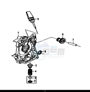 SYMPHONY ST 50 (XB05W4-EU) (E4) (L7-M0) drawing R. CRANK CASE COVER