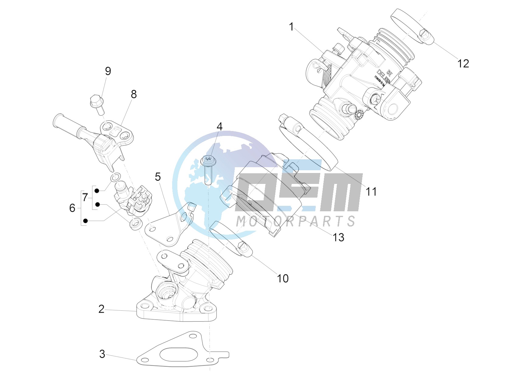 Throttle body - Injector - Union pipe