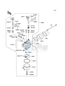 MULE_600 KAF400BDF EU drawing Carburetor