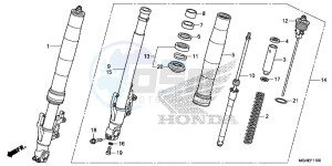 VFR1200XE CrossTourer - VFR1200X 2ED - (2ED) drawing FRONT FORK