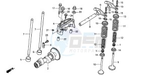 TRX350TM FOURTRAX drawing CAMSHAFT/VALVE