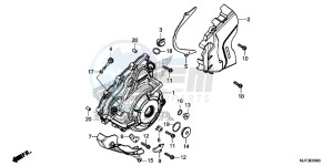 CRF1000AG CRF1000 - Africa Twin - ABS Europe Direct - (ED) drawing LEFT CRANKCASE COVER