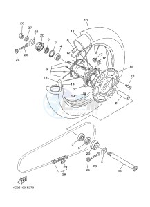 YZ250 (1SS9 1SSA 1SSB 1SSC 1SSC) drawing REAR WHEEL