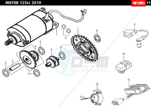 MARATHON-125-AC-SM-RED drawing STARTER MOTOR-REGULATOR-CDI  EURO3