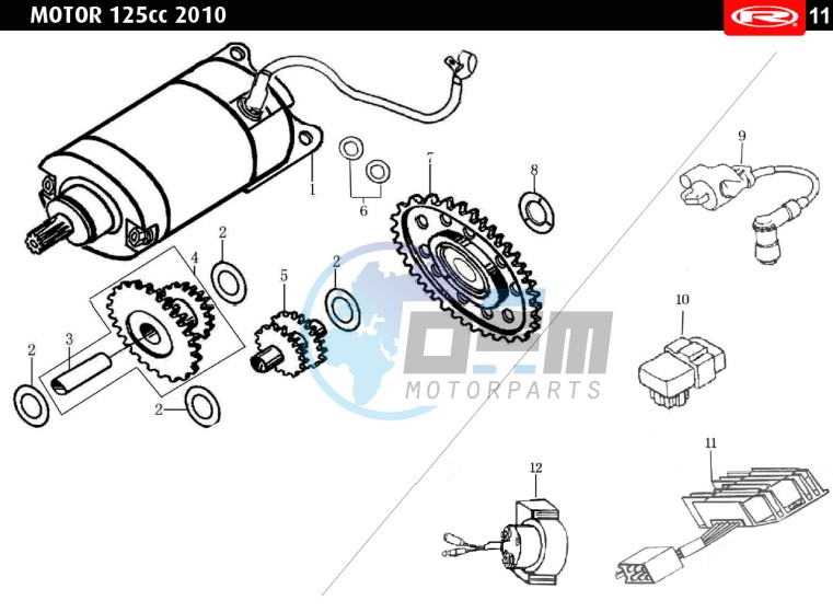 STARTER MOTOR-REGULATOR-CDI  EURO3