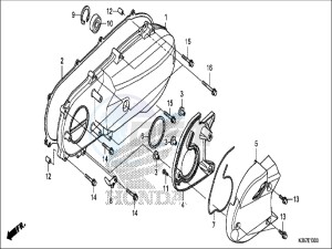 WW125EX2H WW125 E drawing LEFT SIDE COVER