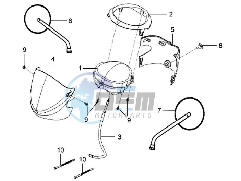 HEAD LIGHT COVER / DASHBOARD / MIRRORS