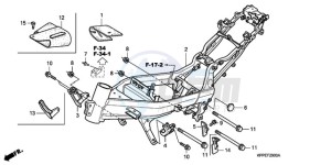 CBR125RWA France - (F / CMF WH) drawing FRAME BODY