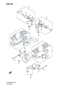 VL800C INTRUDER EU drawing FOOTREST