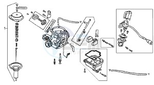 MEGALO 125 E2 drawing CARBURETOR