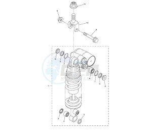 YZF R1 1000 drawing REAR SUSPENSION