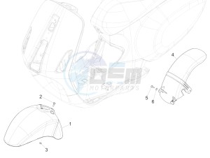 SPRINT 50 4T 2V 25 KMH NOABS E2 25 kmh (EMEA) drawing Wheel housing - Mudguard