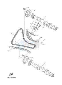 MT09 900 (1RC1 1RC2) drawing CAMSHAFT & CHAIN