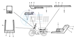 C50 drawing STRIPE/EMBLEM (C50SP-GR/ST-GR)