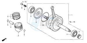 CRF80F 100 drawing CRANKSHAFT/PISTON (CRF80F)