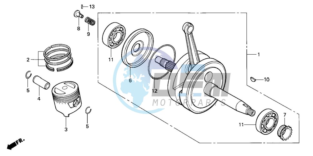 CRANKSHAFT/PISTON (CRF80F)