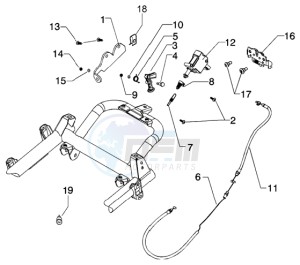 Beverly 125 drawing Saddle unlock control