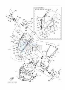 YZF320-A YZF-R3 (B7P1) drawing WINDSHIELD