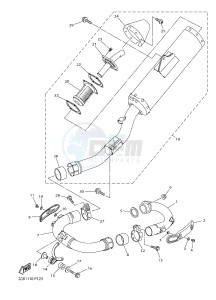 WR250F (2GBC 2GBD 2GBE) drawing EXHAUST