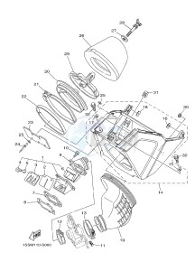 YZ250 (1SSM 1SSN 1SSP 1SSR 1SSR) drawing INTAKE