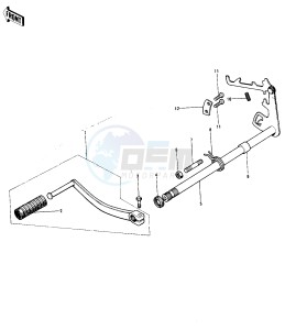 KX 125 (-A) drawing GEAR CHANGE MECHANISM -- 74-76 KX125_A_A3- -