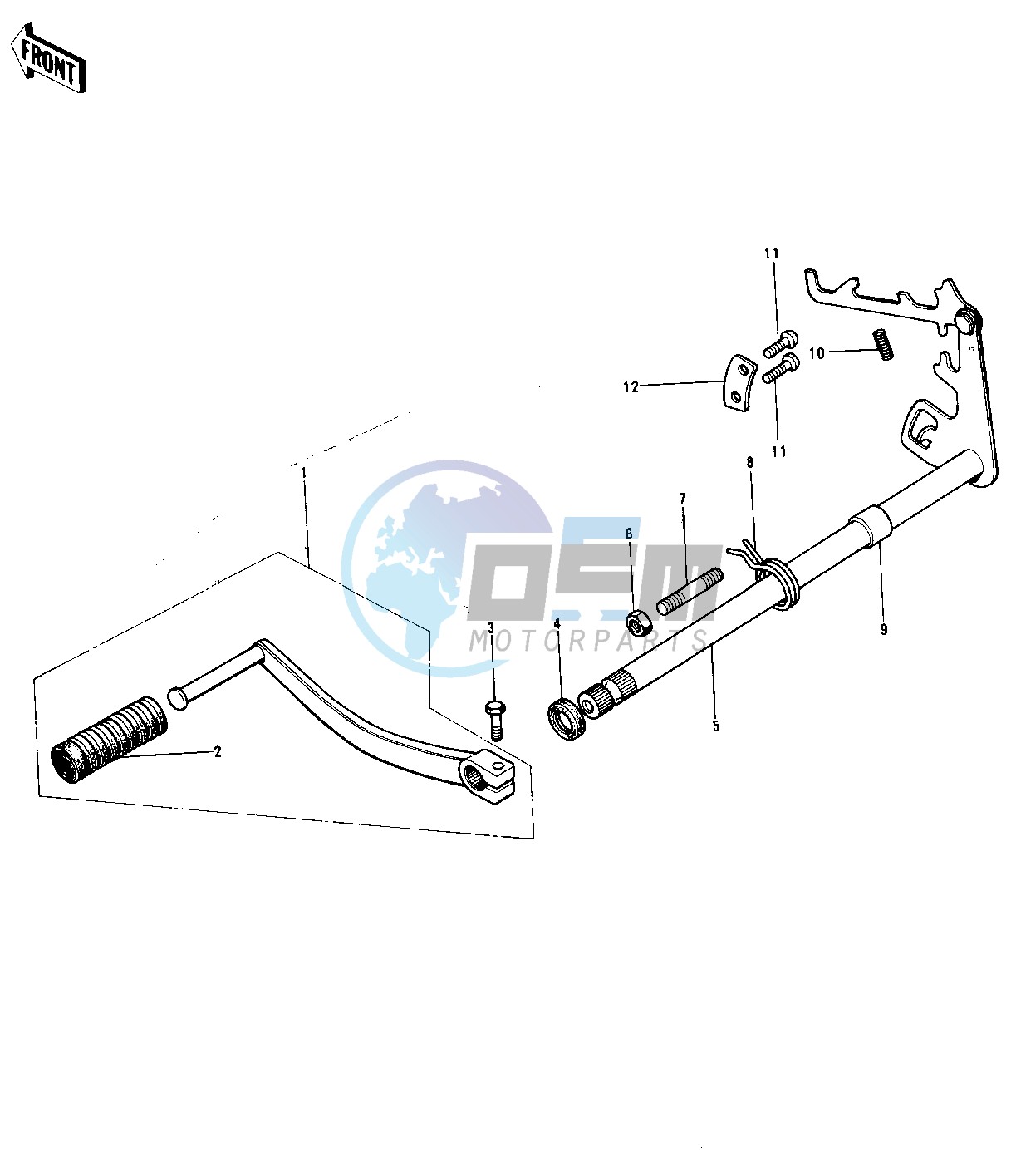 GEAR CHANGE MECHANISM -- 74-76 KX125_A_A3- -