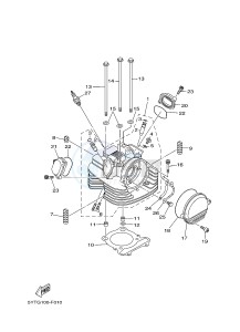 YFM350R YFM350RD RAPTOR 350 (10PA) drawing CYLINDER HEAD