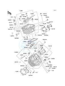 VN 800B [VULCAN 800 CLASSIC] (B6-B9) [VULCAN 800 CLASSIC] drawing CYLINDER HEAD