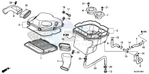 GL1800BG GOLDWING - F6B UK - (E) drawing AIR CLEANER